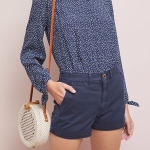 Anthro Pilcro Hyphen Navy Shorts size 29